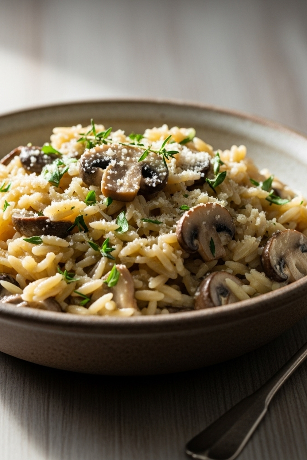 One-Pot Creamy Mushroom Orzo image 2