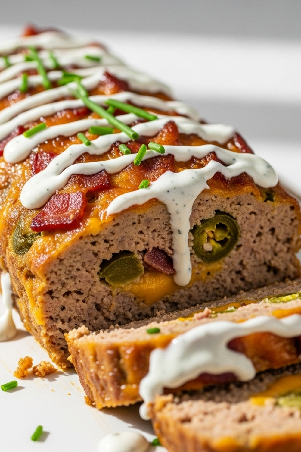 Smoky Jalapeño Popper Meatloaf with Creamy Ranch Drizzle image 2