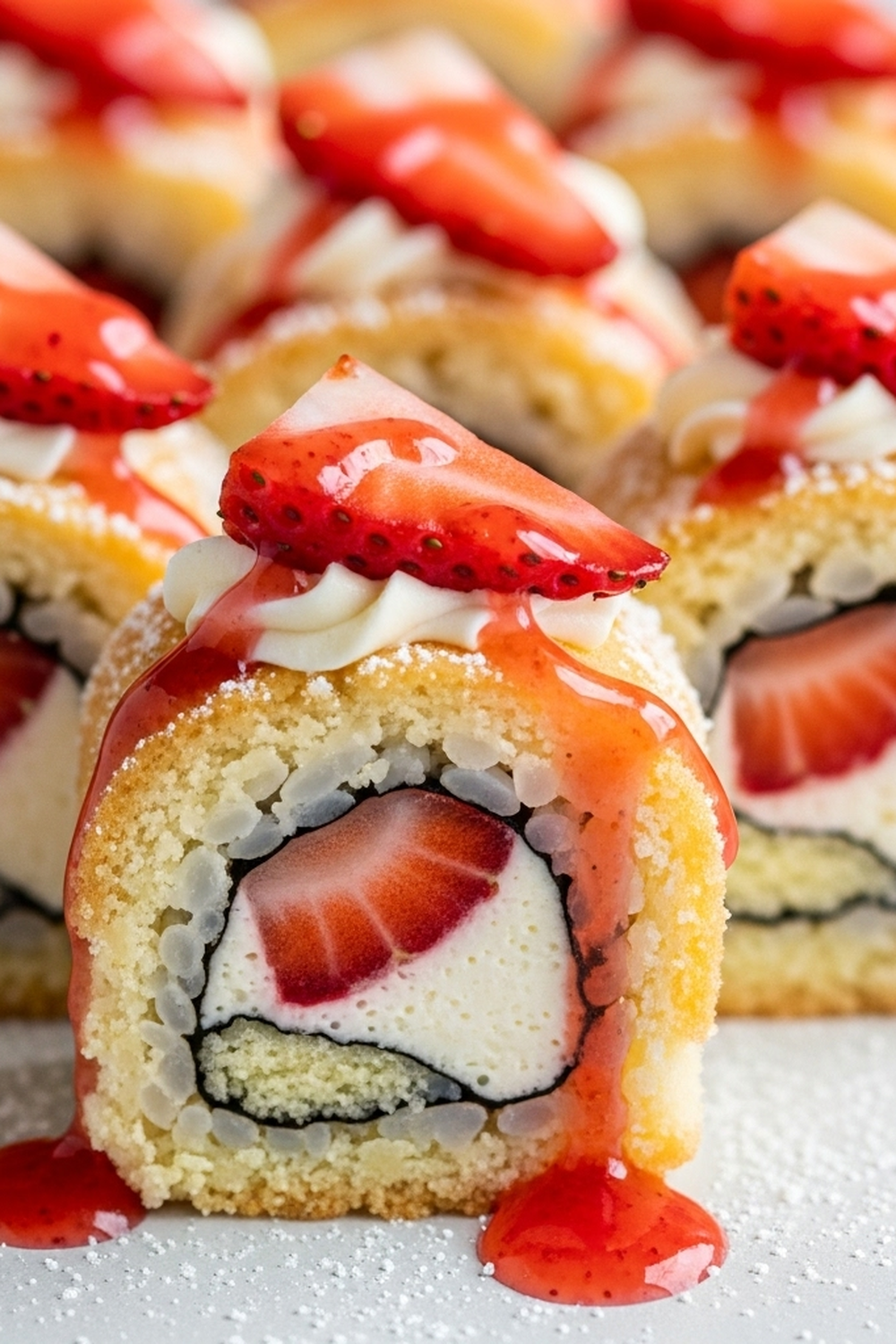 Strawberry Shortcake Cheesecake Sushi Rolls – No-Bake Perfection! image 2