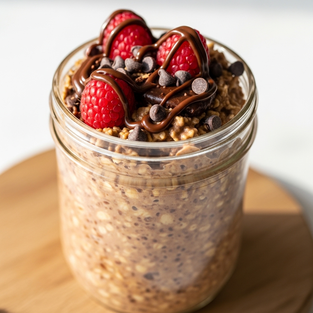 Brownie Batter Overnight Oats 🍫🥣 image 2
