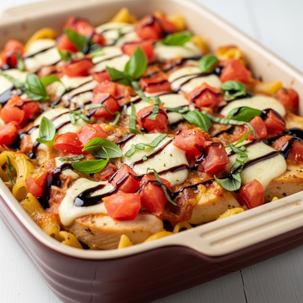 Bruschetta Chicken Casserole for a Delicious Clean Eating Dinner Idea! | Clean Food Crush image 2