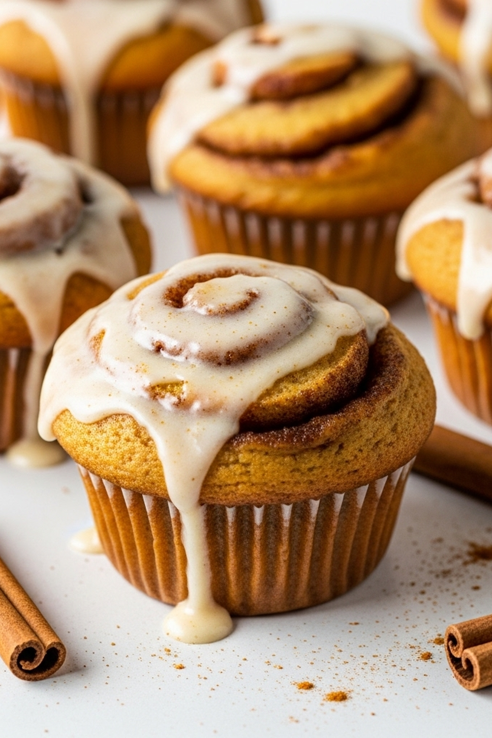 Cozy Pumpkin Cinnamon Roll Muffins image 2