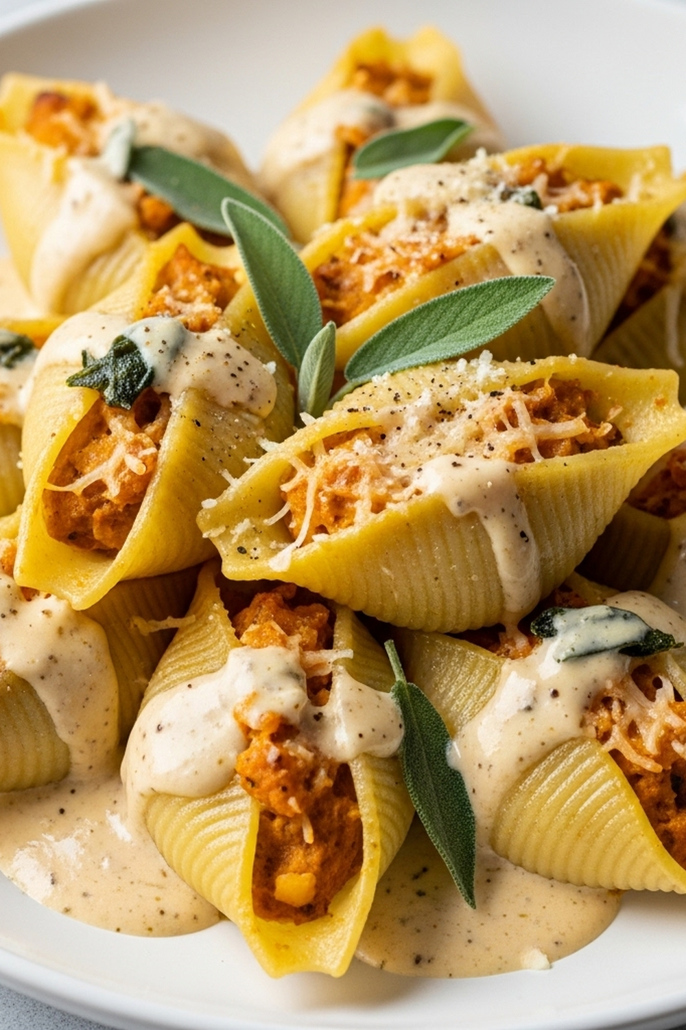 Fall in Love with Pumpkin & Gouda Stuffed Shells in Brown Butter Sage Alfredo Sauce image 2